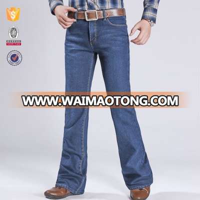 Denim factory oem customize new fashion mens denim bell bottom jeans